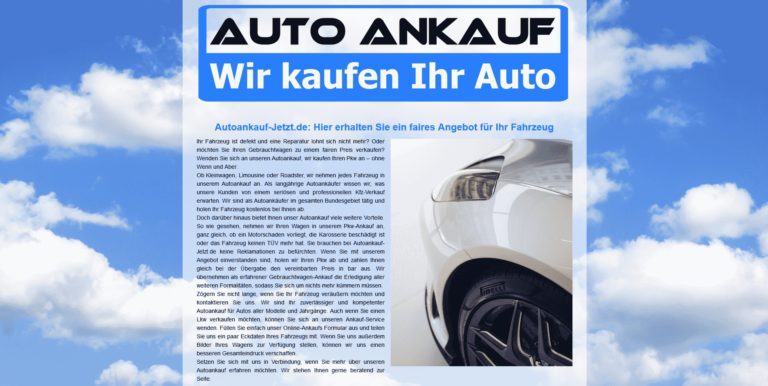 Autoankauf Altenburg – Autoankauf Jetzt – Gebrauchtfahrzeug in Altenburg zu verkaufen