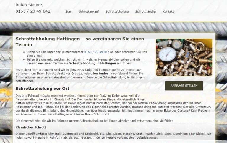 Schrottabholung in Hattingen : Was passiert nach der Abholung?