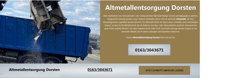 Schrottankauf Bergkamen Mobile Schrotthändler holen Schrott und Metall kostenlos ab