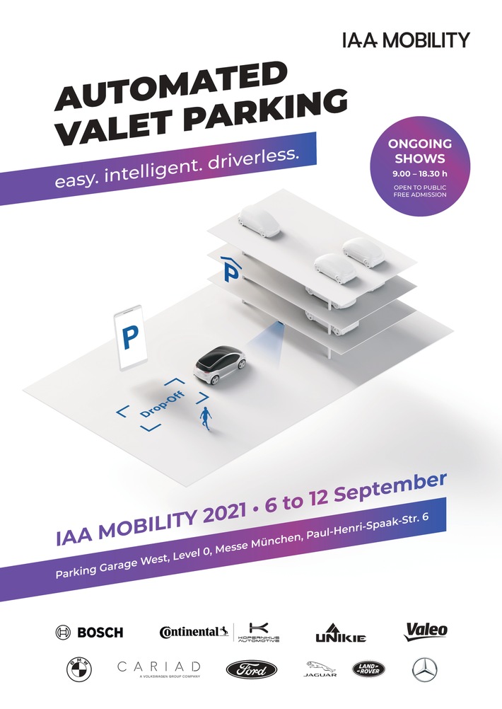Automated Valet Parking: Projektzuschlag für die Premiere auf der IAA Mobility 2021