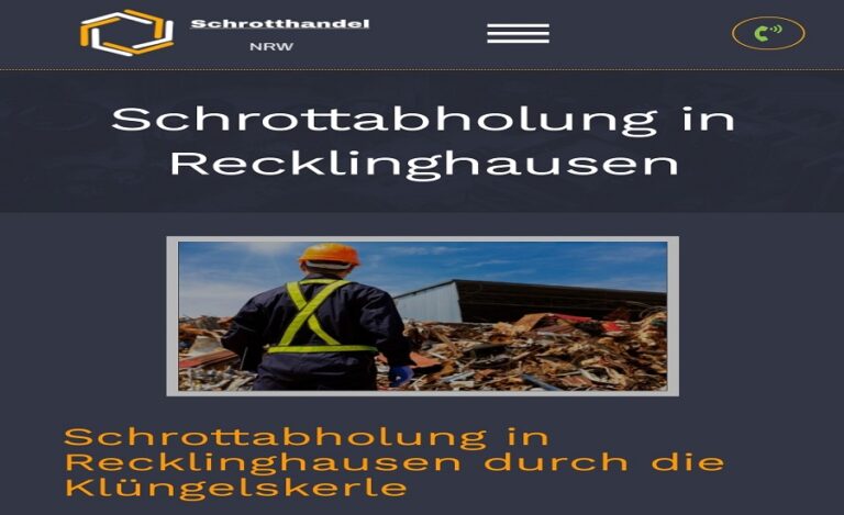 Professionelle Schrottabholung und Schrotthändler in Recklinghausen