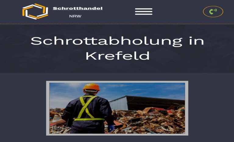 Schrottabholung Krefeld und Umgebung Wir bieten privaten und gewerblichen Kunden Professionelle Kostenlose Schrottentsorgung