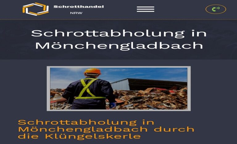 Schrottabholung Mönchengladbach problemlos Abholservice und unkompliziert