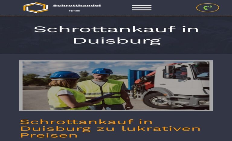 Professionelle Schrotthändler und Schrottankauf in Duisburg