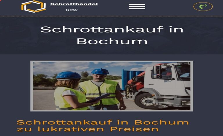 Der Schrottankauf Bochum für Gewerbliche und private Kunden in Bochum und dem gesamten Ruhrgebiet