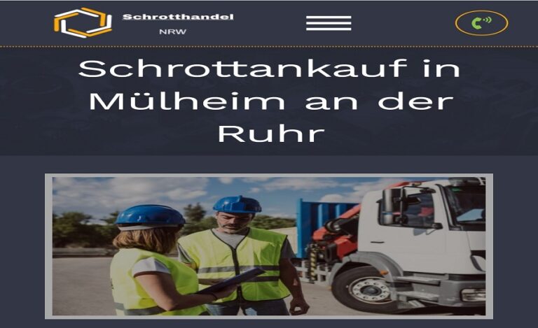 Der Schrottankauf Mülheim an der Ruhr und Ruhrgebiet Wir holen Schrott ab und zahlen Faire Preise