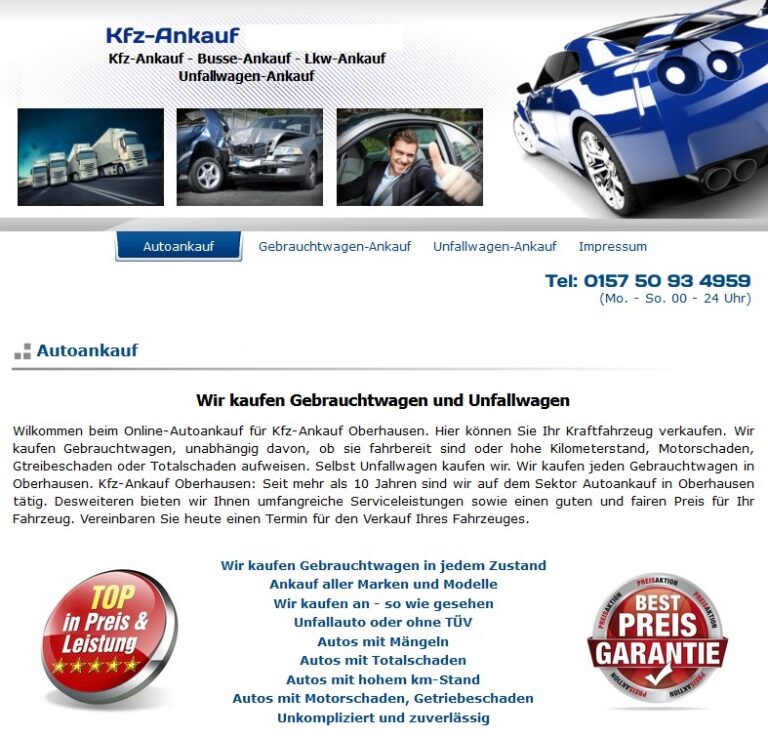 Höchstpreise für schadhafte Fahrzeuge bei Autoankauf Koblenz