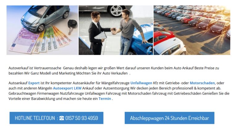 Kühle Unbestechlichkeit in Kiel: Autoankauf Kiel kauft alle Mängelfahrzeuge, wie Unfallautos, PKW ohne TÜV oder KFZ mit Motorschade