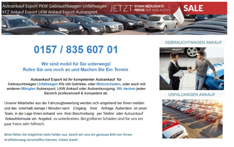 Unverbindlicher Preisauskunft für Ihr gebrauchtes Auto telefonisch bei Autoankauf Mainz